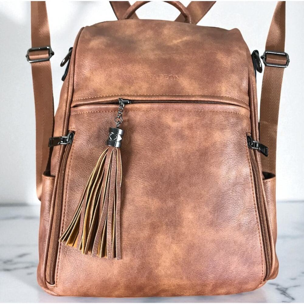 Fadeon Leather Convertible Backpack Shoulder Bag … - image 6